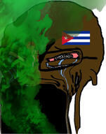 bloodshot_eyes crying cuba cuba_vs_puerto_rico distorted flag:cuba glasses monkey nigger seething selfish_little_fuck shitskin soyjak stinky stubble variant:soyak // 1284x1630 // 295.7KB