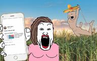 2soyjaks brown_skin clothes female hat holding_object holding_phone holding_sword imminent_death implied_rape implied_sex iphone mexico mollie_tibbets ominous open_mouth phone poll screenshot sombrero subvariant:female_markiplier subvariant:pettygod subvariant:phoneplier subvariant:phoneplier_vertical sword text twitter variant:cobson variant:markiplier_soyjak weapon // 1184x752 // 247.2KB