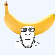 banana clothes food foodjak fruit glasses hat neutral series:fruiterz! soyjak stubble subvariant:neutralplier variant:markiplier_soyjak // 1280x1280 // 659.6KB