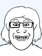 female glasses hair series:foidjaks smile subvariant:female_markiplier teeth template transparent_background variant:markiplier_soyjak // 600x800 // 14.3KB