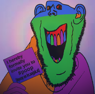 blue_skin color deformed ear green_skin hand invite irc laughing merge meta:is_this_legal? open_mouth orange_skin purple_skin rainbow series:fusionjaks sign stubble subvariant:feralrage teeth template text trend:colorjak variant:feraljak variant:impish_soyak_ears vein // 1500x1486 // 341.8KB