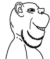 alternate arm ear side_profile smile soyjak stubble variant:impish_soyak_ears // 623x730 // 70.0KB