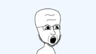 big_brain gape glasses looking_to_the_right open_mouth soyjak stubble template transparent_background variant:uglyretardedfaggots // 1366x768 // 14.2KB