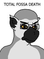 angry animal frown fur glasses lemur monkey text total_nigger_death variant:chudjak yellow_eyes // 800x1071 // 145.5KB