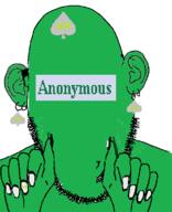 4chan anonymous ear earring facial_mark forehead_mark green_skin hand no_eyebrows no_eyes no_face no_mouth no_nose painted_nails stubble subvariant:slutson trip_codes variant:cobson // 418x516 // 27.7KB