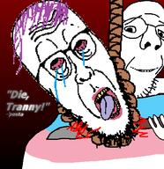 bloodshot_eyes closed_mouth crying hair knife rope stab tranny variant:Cobbert variant:npestajak // 444x458 // 30.2KB