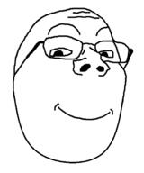 alternate glasses smile soyjak subvariant:shrimpish variant:gapejak wholesome_egg // 543x650 // 43.5KB