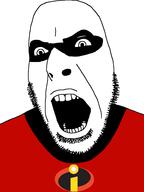 angry open_mouth soyjak stubble superhero the_incredibles variant:cobson // 716x956 // 54.2KB
