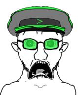 arrow clothes front_facing glasses hat military_cap military_hat open_mouth police_hat scared series:arrow_police shocked stubble subvariant:doctos subvariant:doctos_front subvariant:soyak_front sunglasses tinted_glasses variant:soyak // 700x850 // 49.3KB