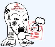 beard blacksun bwc fact feet_showing foot incel king_of_hearts manlet nazi_swastika open_mouth small_body subvariant:annabelle swastika tattoo variant:soyak // 4065x3445 // 2.6MB