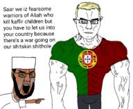 crying goat_fucker pisslam portugal portugaryan sandnigger shitskin standing subvariant:muscular_chud variant:chudjak // 647x532 // 146.3KB