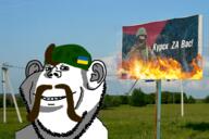 clothes cossack ear fire flag flag:ukraine grass hair kursk_oblast mustache never_happened ophereimaobsessedtvrkrainiantrannypedo plant russia smile stubble teeth tree ukraine ukrainian_flag variant:impish_soyak_ears // 1920x1280 // 3.7MB