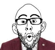 closed_mouth clothes ear glasses necktie soyjak stubble suit variant:nojak // 680x620 // 94.5KB