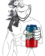 arm beard buff can clothes ear foot fpe fundamental_paper_education hand holding_object leg meta:not_a_fucking_duplicate muscles smile soda sproke transparent_background variant:impish_soyak_ears white_skin zip