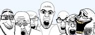 angry bald big_eyes big_lips buck_teeth disgusted ear gemmy glasses looking_at_you mustache open_mouth rage_trio series:trios_&_duos shocked stubble teeth template transparent_background variant:feraljak variant:halojak variant:slitherjak variant:unknown variant:volcanojak variant:williams variant:xooldude // 1565x575 // 154.8KB