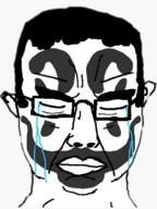 chud closed_eyes closed_mouth crying eyes_closed facepaint insane_clown_posse its_over juggalo sad subvariant:chudjak_front text variant:chudjak violentj // 603x805 // 178.3KB