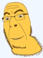 emoticon glasses grin melting series:soymoji smile soyjak stubble variant:cobson yellow yellow_skin // 677x899 // 33.8KB