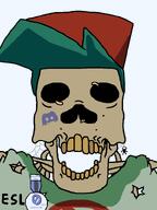 award blue_hair boyfriend_(friday_night_funkin') bug clothes discord discord_logo_facial_mark esl fnf_pedo maggots neutralplier_award open_mouth series:skeletonjaks skeleton skull spider spider_web subvariant:chudplier torn_clothes variant:chudjak variant:markiplier_soyjak yellow_teeth // 600x800 // 17.0KB