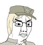 angry arm christianity clothes cross glasses hair hat marichka nazism necklace pointing russo_ukrainian_war soyjak ukraine variant:chudjak yellow_hair // 845x870 // 31.0KB