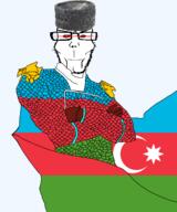 azerbaijan beard bird cape clothes crescent crescent_and_star eagle euromutt flag flag:azerbaijan glasses glove hair hat homelander islam laser_eyes papaha soyjak stubble subvariant:euroaryan subvariant:euromutt superhero the_boys turk variant:markiplier_soyjak // 1706x2048 // 802.1KB