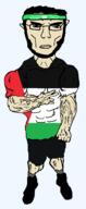 alqassam arab beard flag flag:palestine hamas headband muscles muscular_male palestine subvariant:unbotheredchud transparent_background unbothered variant:chudjak // 520x1268 // 30.5KB