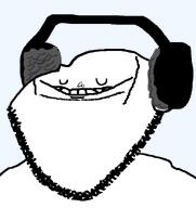 closed_eyes ear headphones smile soyjak stubble subvariant:quimpish_quoyak_stears variant:impish_soyak_ears // 598x635 // 23.5KB