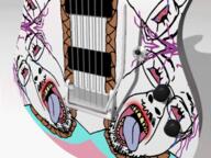 animated dead guitar hanging musical_instrument mustache purple_hair rope soyjak suicide tongue tranny variant:bernd yellow_teeth // 400x300 // 781.8KB