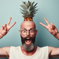 beard glasses meta:ai_generated pineapple pinejak tank_top // 1024x1024 // 122.5KB