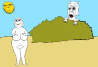 4soyjaks animal animal_pelt animal_skin big_breasts cat clothes ear fat hair hand lion lips lowenmensch naked oh_my_god_she_is_so_attractive paleolithic pelt smile smirk soyjak statue stubble subvariant:gapejak_female subvariant:impish_meowjak subvariant:suspicious_chudjak sun variant:cobson variant:gapejak variant:impish_soyak_ears venus_figurine whisker // 1280x887 // 276.5KB