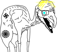 aryan blond blue_eyes chicken chicken_factory_('o) creepy sonnenrad swastika variant:unknown // 775x712 // 63.2KB