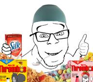 bowl cereal happy holding_object milk spoon thumbs_up variant:feraljak white_background white_skin // 1362x1200 // 1.0MB