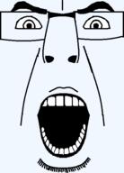 glasses open_mouth soyjak stubble subvariant:cobson_front template variant:cobson // 409x568 // 7.6KB