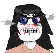 angry anti_soytan blood bloodshot_eyes blue_eyes broken_teeth crying female fume seethe seething steam teeth variant:soytan vein // 703x673 // 28.0KB