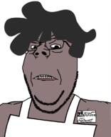 angry brown_skin closed_mouth clothes frown glasses hair minus8 soyjak stubble subvariant:wholesome_soyjak text variant:gapejak // 914x1124 // 76.5KB