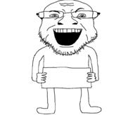 arm artist:XXX_SKIBIDISIGMA_XXX fixed glasses holding_object leg open_mouth soyjak stubble subvariant:gloatjak teeth variant:coinjak // 1792x1526 // 89.5KB