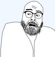 beard glasses open_mouth soyjak variant:unknown // 936x959 // 27.6KB
