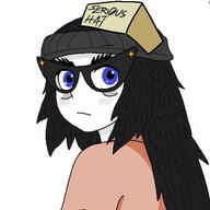 avengers beanie blush brown_shirt clothes cute cute_girl girl glasses hair hat nentendo_switch serious serious_hat soy soylent soylent_(cacao) variant:soytan video_game videogame videogames woman // 512x512 // 50.7KB