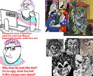 art artist baki leftist manga manime modern_art picasso smug tranny variant:gapejak variant:smugjak yujiro_hanma // 1453x1182 // 2.1MB