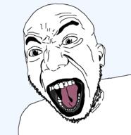 ear glasses open_mouth soyjak stubble variant:thiefjak // 888x916 // 26.2KB