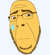 closed_mouth emoticon glasses series:soymoji soyjak stubble sweating variant:cobson worried yellow yellow_skin // 775x849 // 39.7KB