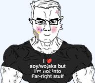 bandage blush brimstone buff chinktok closed_mouth clothes ear eyebrows glasses hair heart i_love immigrant looking_at_you meta:raisin_bait_dni muscles normgroid normie nose smile star_(symbol) subvariant:muscular_chud text tiktok transparent_background variant:chudjak vein white_skin wrinkles zillyjak // 1059x929 // 127.9KB