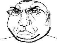 closed_mouth ear frown glasses punisher_face soyjak stubble subvariant:massjak subvariant:wholesome_soyjak variant:gapejak // 600x459 // 48.2KB