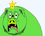 angry_birds animal crown glasses green_skin open pig stubble variant:piggyjak // 1442x1172 // 86.0KB