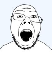 glasses open_mouth soyjak stubble template transparent_background variant:joyjak // 482x550 // 8.4KB