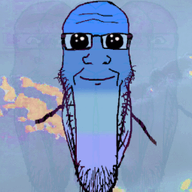 animated blue_skin calm closed_mouth glasses hair oh_my_god_she_is_so_attractive purple_skin schizo sharp_teeth soyjak stretched_chin stubble subvariant:longplier subvariant:schizojak variant:markiplier_soyjak // 255x255 // 1.6MB