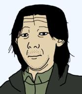 anime asian closed_mouth clothes coat collared_shirt ear hair long_hair looking_at_you monster_(anime) soyjak stubble tenma_kenzou transparent_background variant:kuzjak white_skin // 806x927 // 30.4KB