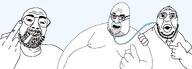 angry beard big_lips double_chin eyebrows fat glasses hand head looking_at_you middle_finger nasal_cannula obese pointing series:trios_&_duos showing_something stubble surprised sweating sweaty transparent_background vape variant:daedaluson variant:nopejeet variant:whalejak wrinkles // 2499x892 // 83.2KB