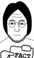 fact glasses hair nose pointing sign stubble variant:lennonjak // 600x1000 // 17.1KB
