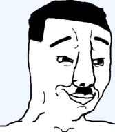 adolf_hitler closed_mouth hair mustache smile smug soyjak variant:chudjak // 640x734 // 12.7KB