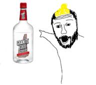 beard bottle granite_state hair new_hampshire open_mouth pointing soyjak text variant:two_pointing_soyjaks vodka // 625x553 // 88.0KB